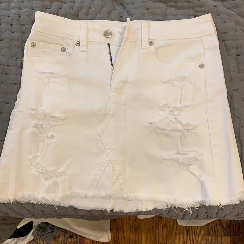 White Denim American Eagle Skirt
